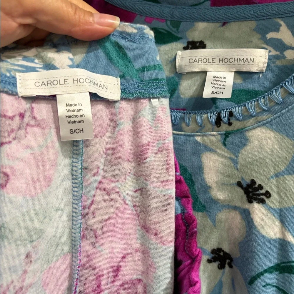 Carole Hochman Midnight Women's 2-Piece Cotton‎ PJ Set, New